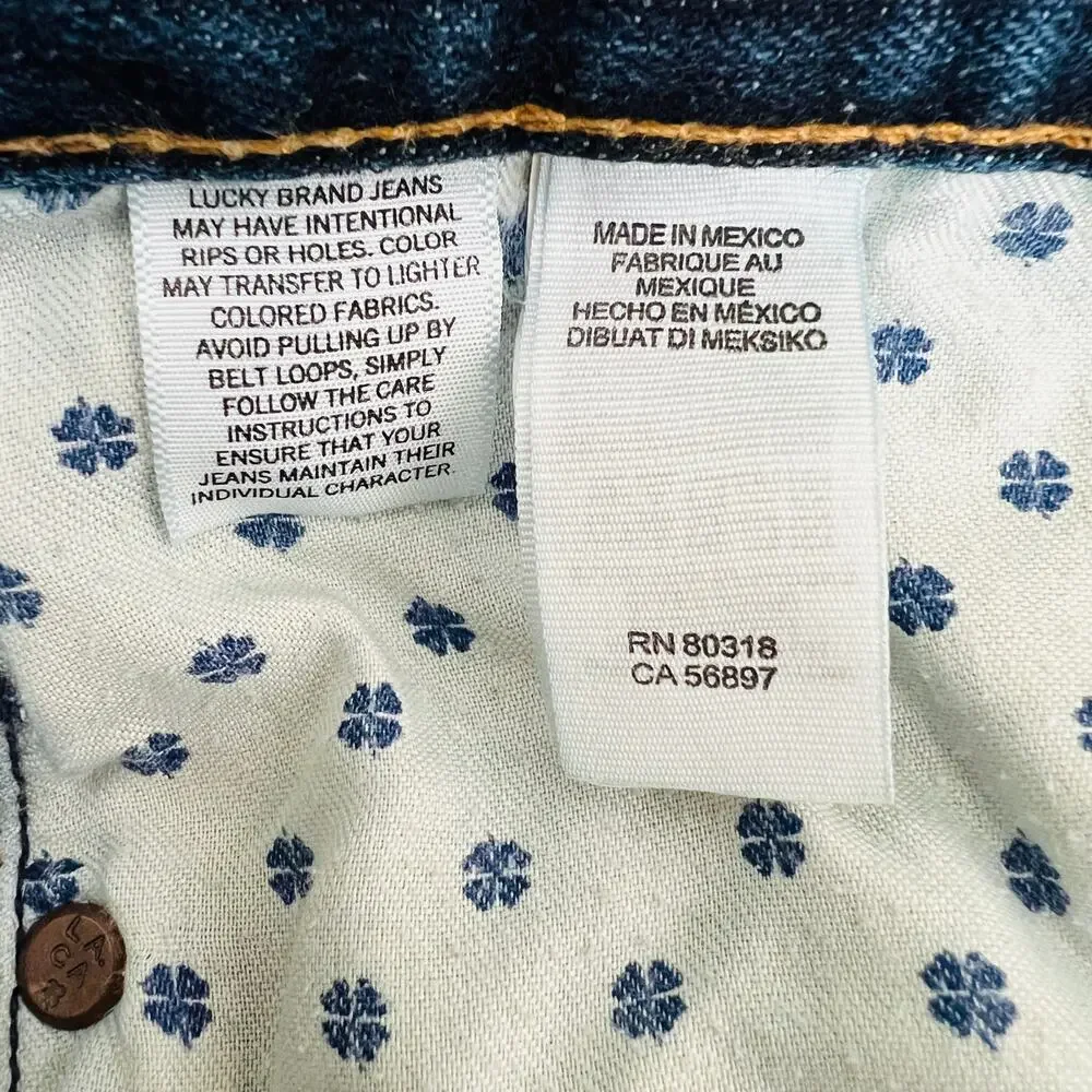 Lucky Brand Jeans Men's Size 34X32 Blue 410 Athletic Fit Straight Leg Denim